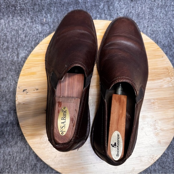 Trask Blaine Venetian Leather Slip On Loafers Shoes Mahogany Brown Mens Sz 9 - Picture 5 of 13